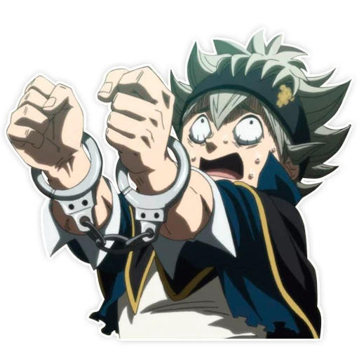 😰 Стикер «Black clover / Чёрный клевер» для Telegram