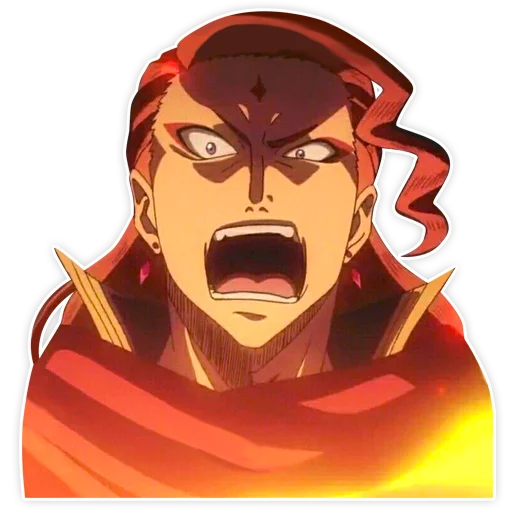 😡 Стикер «Black clover / Чёрный клевер» для Telegram