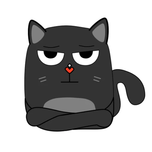 🙄 Стикер «BlackCyberCat» для Telegram