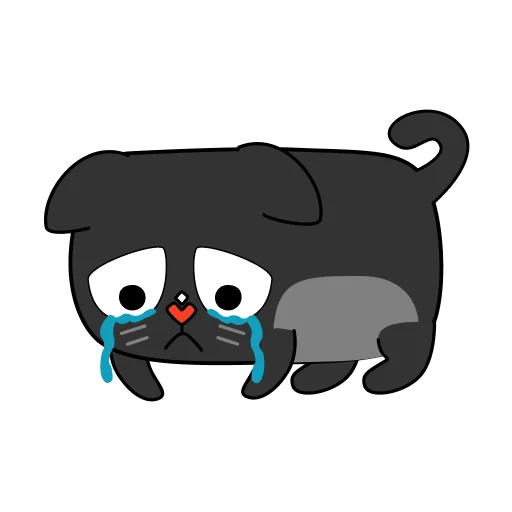😭 Стикер «BlackCyberCat» для Telegram