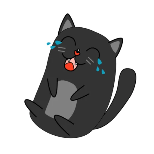 😆 Стикер «BlackCyberCat» для Telegram