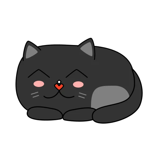 😊 Стикер «BlackCyberCat» для Telegram