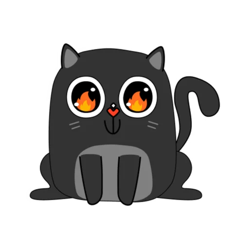 🔥 Стикер «BlackCyberCat» для Telegram