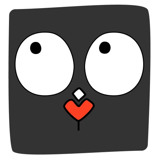👀 Стикер «BlackCyberCat» для Telegram
