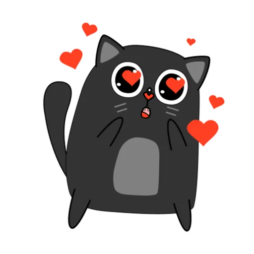 😻 Стикер «BlackCyberCat» для Telegram