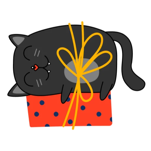 🎁 Стикер «BlackCyberCat» для Telegram
