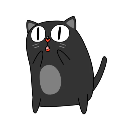 🙀 Стикер «BlackCyberCat» для Telegram