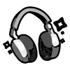 Стикер 38 Black Doodle