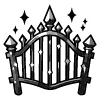 Стикер 10 Black Doodle