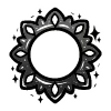 Стикер 7 Black Doodle