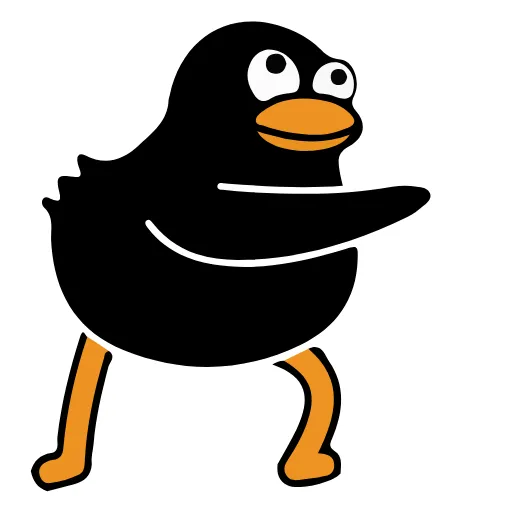 😌 Стикер «Black Duck» для Telegram