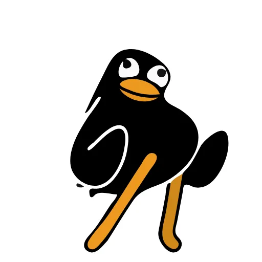 🙃 Стикер «Black Duck» для Telegram