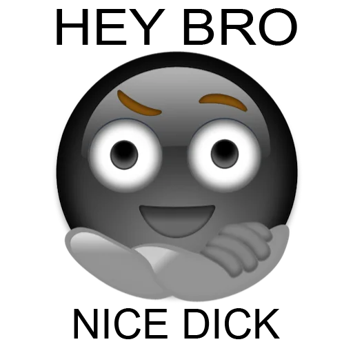 💪 Стикер «Black emoji ios» для Telegram