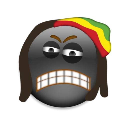 😠 Стикер «Black emoji ios» для Telegram