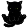Стикер 2 🧸 Black - черный эстетик
