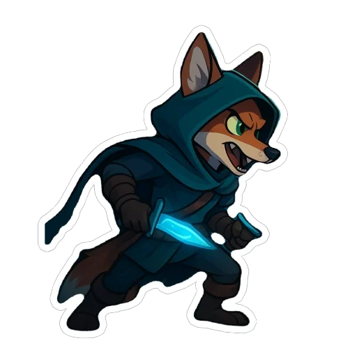 🦊 Стикер «Blackfun» для Telegram