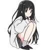 😶 Эмодзи «Black Hair Girl Emoji» для Telegram