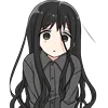 😳 Эмодзи «Black Hair Girl Emoji» для Telegram