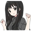 🙂 Эмодзи «Black Hair Girl Emoji» для Telegram