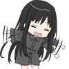 🥳 Эмодзи «Black Hair Girl Emoji» для Telegram