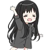 🤩 Эмодзи «Black Hair Girl Emoji» для Telegram