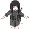🙂 Эмодзи «Black Hair Girl Emoji» для Telegram