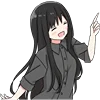 🙂 Эмодзи «Black Hair Girl Emoji» для Telegram