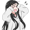 😭 Эмодзи «Black Hair Girl Emoji» для Telegram