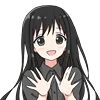 Стикерпак Black Hair Girl Emoji для Telegram