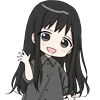 👋 Эмодзи «Black Hair Girl Emoji» для Telegram