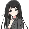 🤔 Эмодзи «Black Hair Girl Emoji» для Telegram