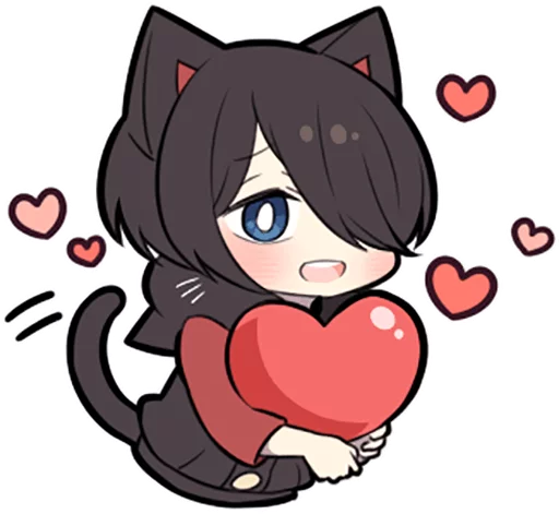 🖤 Стикер «Black Kitten» для Telegram