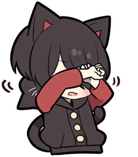 🙈 Стикер «Black Kitten» для Telegram