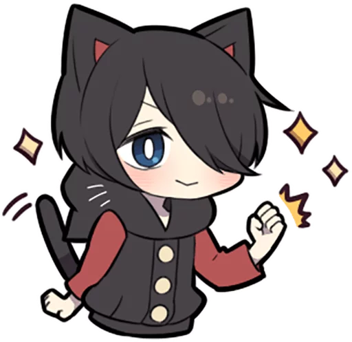 ✊ Стикер «Black Kitten» для Telegram