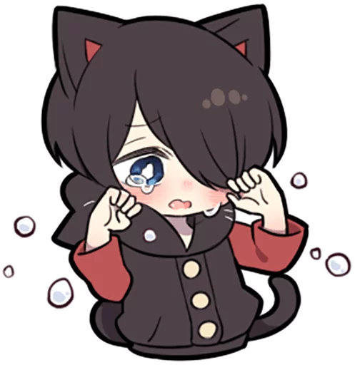 😭 Стикер «Black Kitten» для Telegram