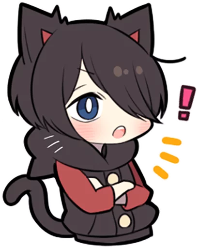 ❗ Стикер «Black Kitten» для Telegram