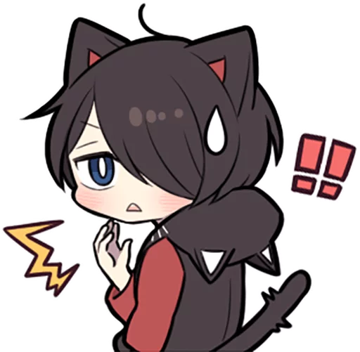 ‼ Стикер «Black Kitten» для Telegram