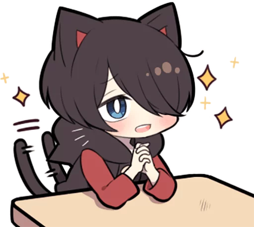 ✨ Стикер «Black Kitten» для Telegram