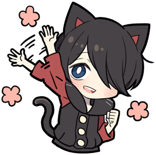 Стикерпак Black Kitten для Telegram