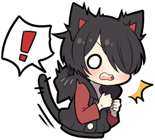 ❗ Стикер «Black Kitten» для Telegram
