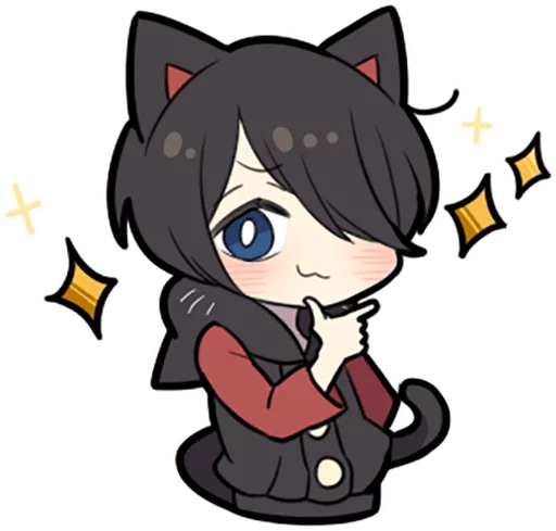 🤔 Стикер «Black Kitten» для Telegram