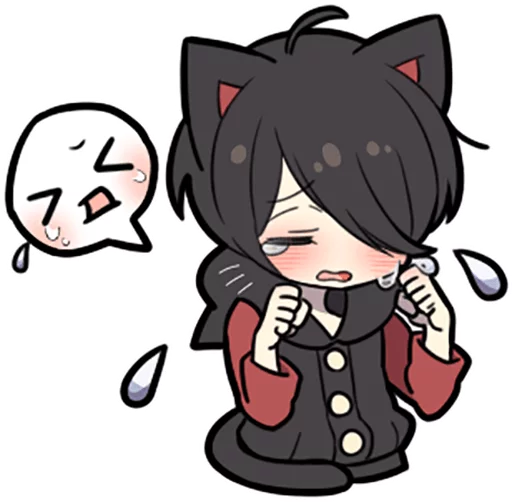 😭 Стикер «Black Kitten» для Telegram