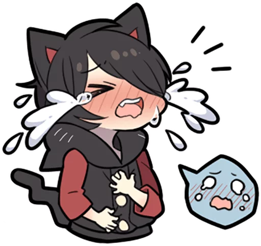 😭 Стикер «Black Kitten» для Telegram