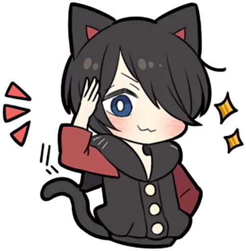 👌 Стикер «Black Kitten» для Telegram