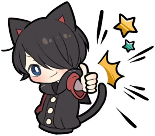 👍 Стикер «Black Kitten» для Telegram