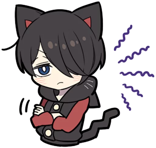 😠 Стикер «Black Kitten» для Telegram
