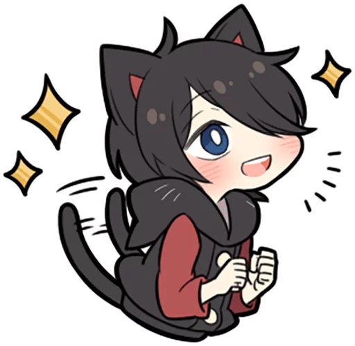 ✨ Стикер «Black Kitten» для Telegram
