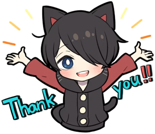 ‼ Стикер «Black Kitten» для Telegram
