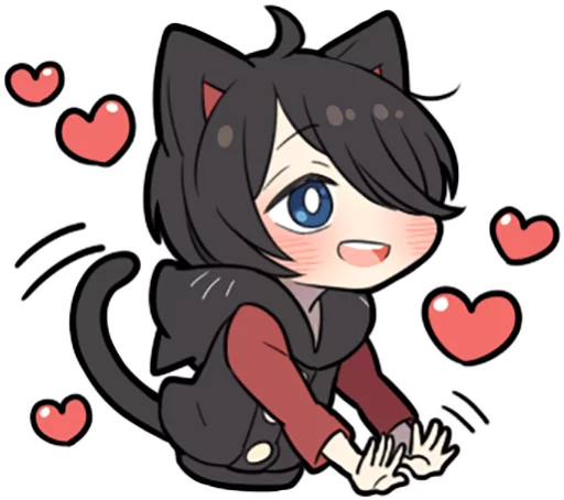 😍 Стикер «Black Kitten» для Telegram