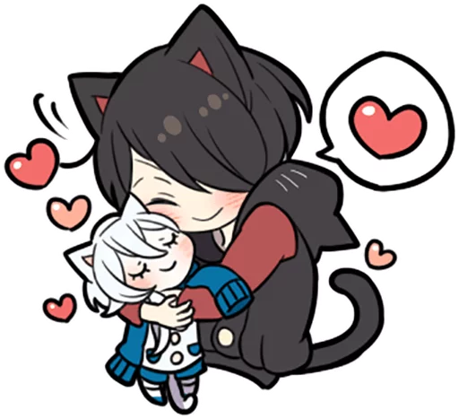 ❤ Стикер «Black Kitten» для Telegram